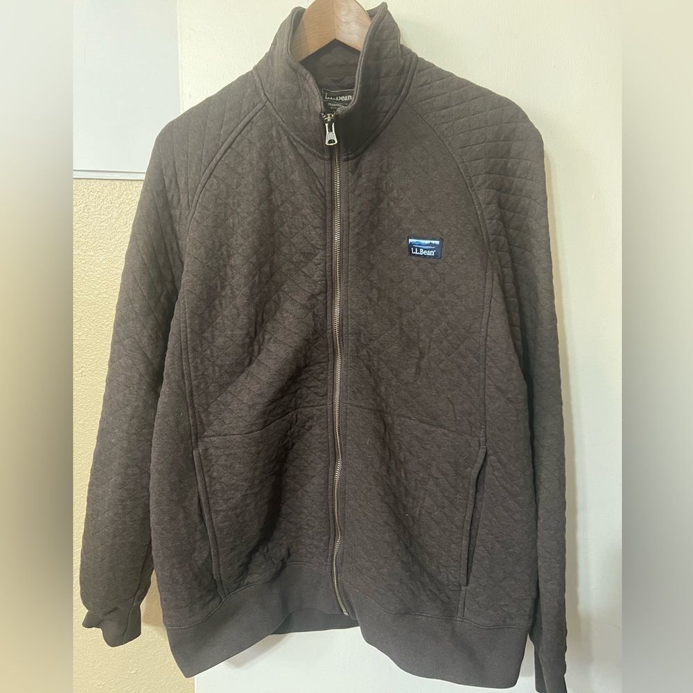 L.L. Bean Traditional Fit Jacket Quilted Brown SzM Classic Winter Cabincore
